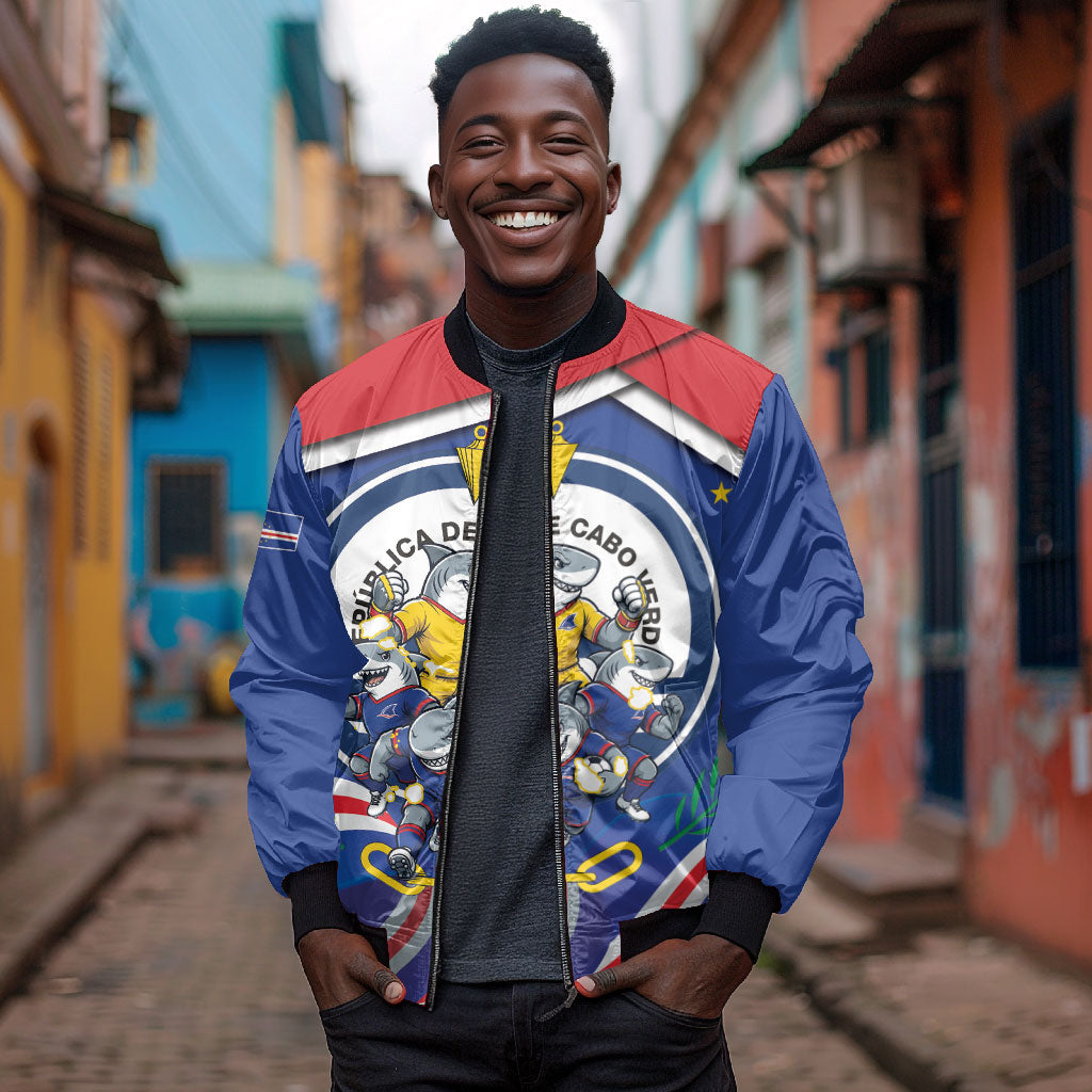 Cape Verde 2026 Football Bomber Jacket Orgulho Tubaroes Azuis Make History