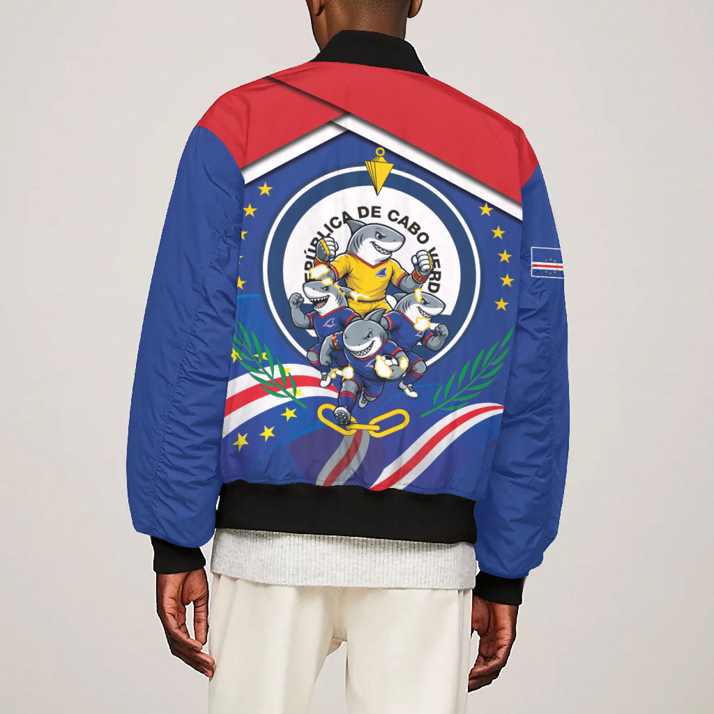 Cape Verde 2026 Football Bomber Jacket Orgulho Tubaroes Azuis Make History