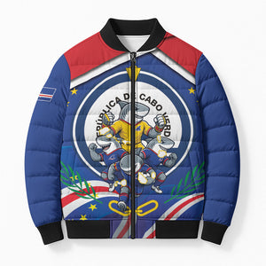 Cape Verde 2026 Football Bomber Puffer Jacket Orgulho Tubaroes Azuis Make History