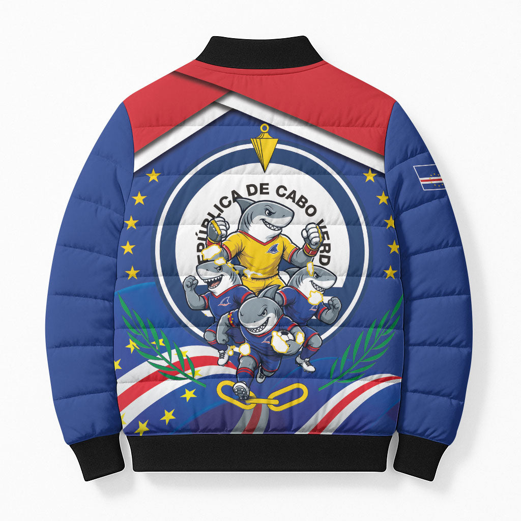 Cape Verde 2026 Football Bomber Puffer Jacket Orgulho Tubaroes Azuis Make History