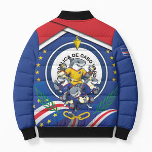 Cape Verde 2026 Football Bomber Puffer Jacket Orgulho Tubaroes Azuis Make History