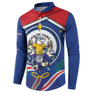 Cape Verde 2026 Football Button Sweatshirt Orgulho Tubaroes Azuis Make History