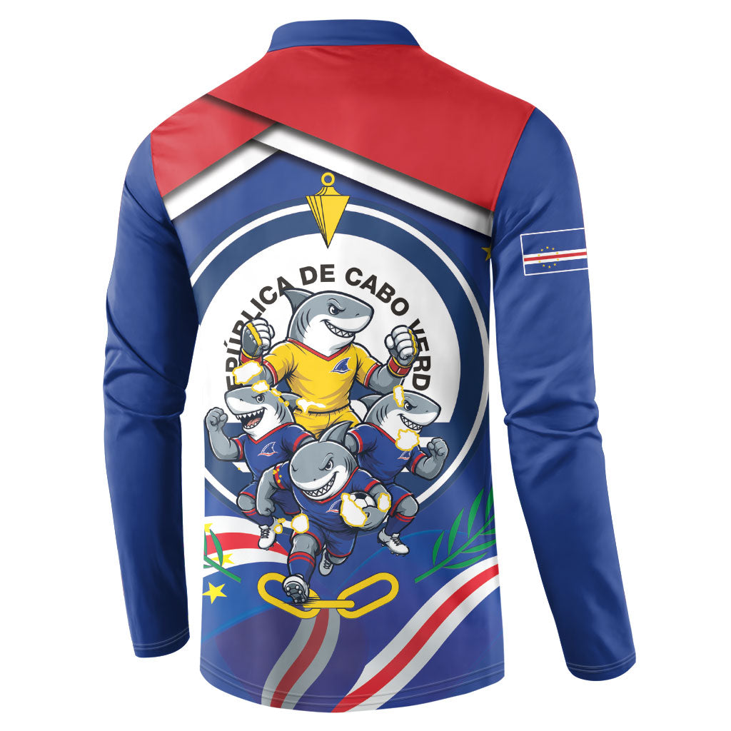 Cape Verde 2026 Football Button Sweatshirt Orgulho Tubaroes Azuis Make History