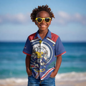 Cape Verde 2026 Football Kid Hawaiian Shirt Orgulho Tubaroes Azuis Make History