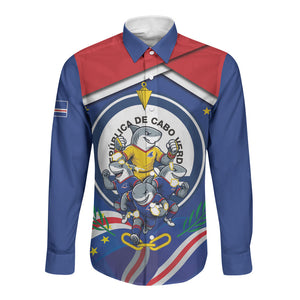Cape Verde 2026 Football Long Sleeve Button Shirt Orgulho Tubaroes Azuis Make History