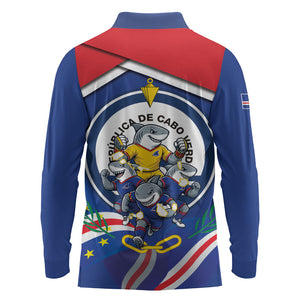 Cape Verde 2026 Football Long Sleeve Polo Shirt Orgulho Tubaroes Azuis Make History