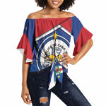 Cape Verde 2026 Football Off Shoulder Wrap Waist Top Orgulho Tubaroes Azuis Make History