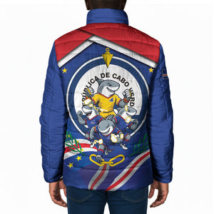 Cape Verde 2026 Football Padded Jacket Orgulho Tubaroes Azuis Make History