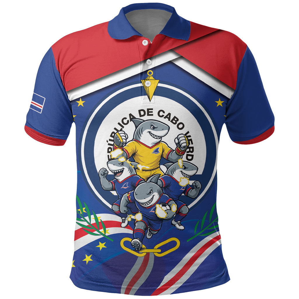 Cape Verde 2026 Football Polo Shirt Orgulho Tubaroes Azuis Make History