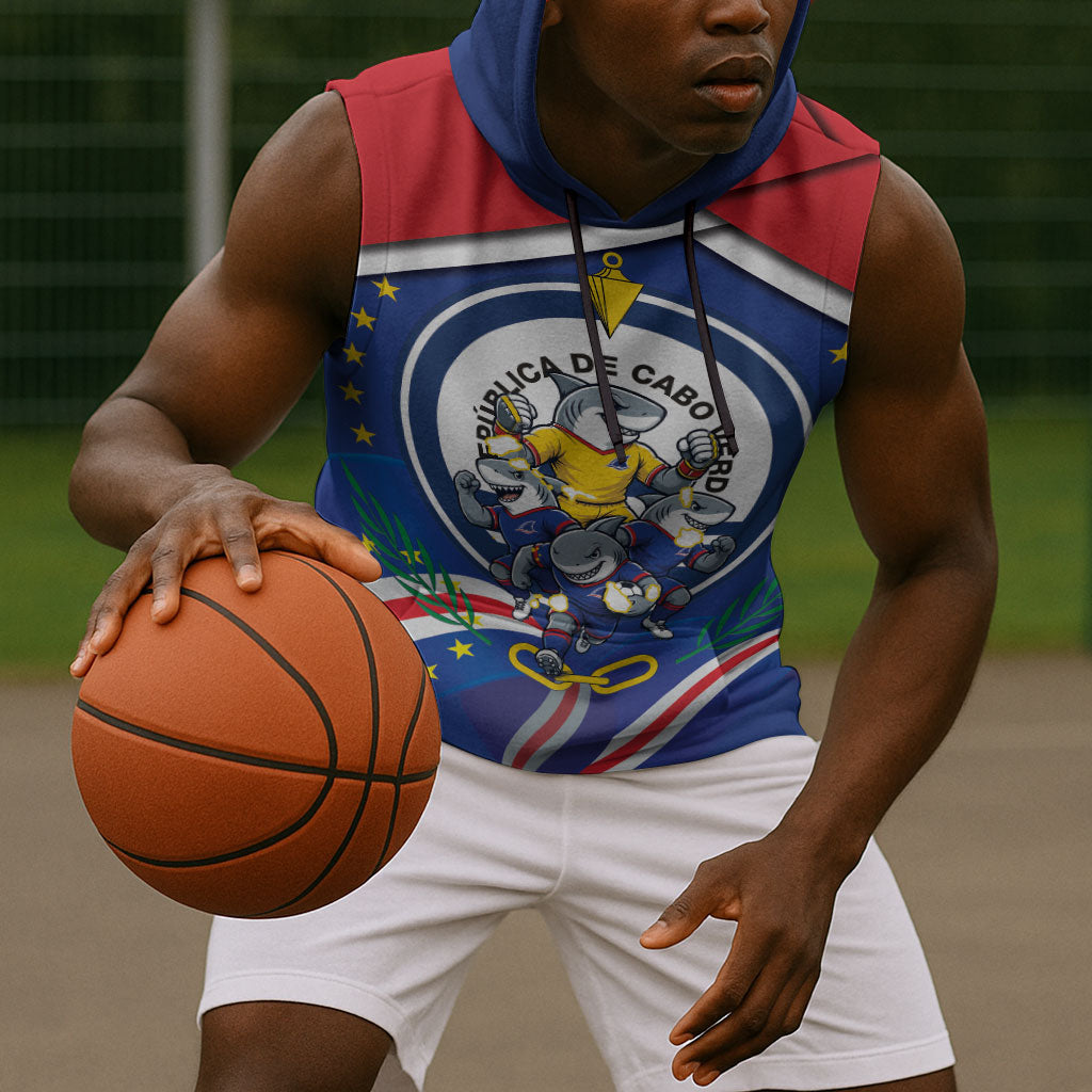 Cape Verde 2026 Football Sleeveless Hoodie Orgulho Tubaroes Azuis Make History