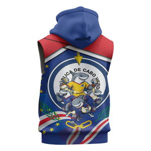 Cape Verde 2026 Football Sleeveless Zip Hoodie Orgulho Tubaroes Azuis Make History