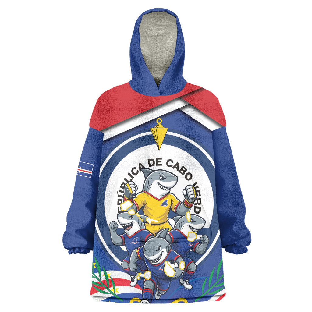Cape Verde 2026 Football Wearable Blanket Hoodie Orgulho Tubaroes Azuis Make History