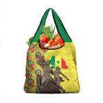 Senegal Monument de la Renaissance Grocery Bag Africaine Ankara Pattern