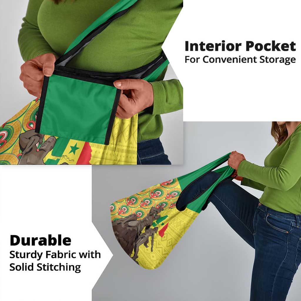 Senegal Monument de la Renaissance Grocery Bag Africaine Ankara Pattern