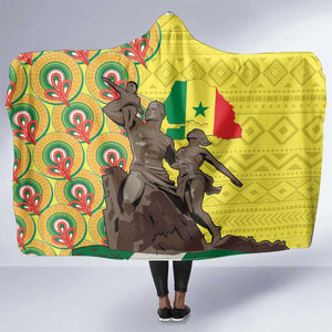 Senegal Monument de la Renaissance Hooded Blanket Africaine Ankara Pattern