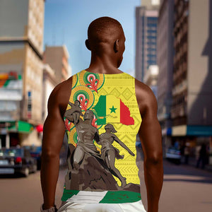 Senegal Monument de la Renaissance Men Tank Top Africaine Ankara Pattern