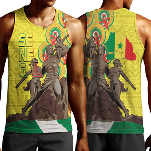 Senegal Monument de la Renaissance Men Tank Top Africaine Ankara Pattern