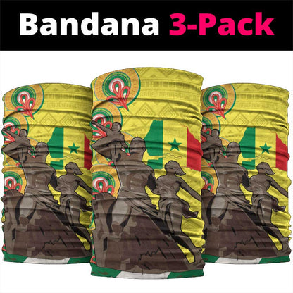 Senegal Monument de la Renaissance Neck Gaiter Africaine Ankara Pattern LT14