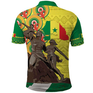 Senegal Monument de la Renaissance Polo Shirt Africaine Ankara Pattern