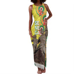 Senegal Monument de la Renaissance Tank Maxi Dress Africaine Ankara Pattern