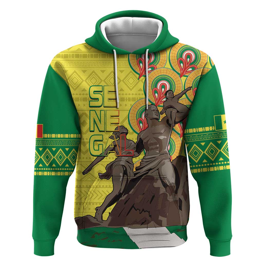 Senegal Monument de la Renaissance Zip Hoodie Africaine Ankara Pattern