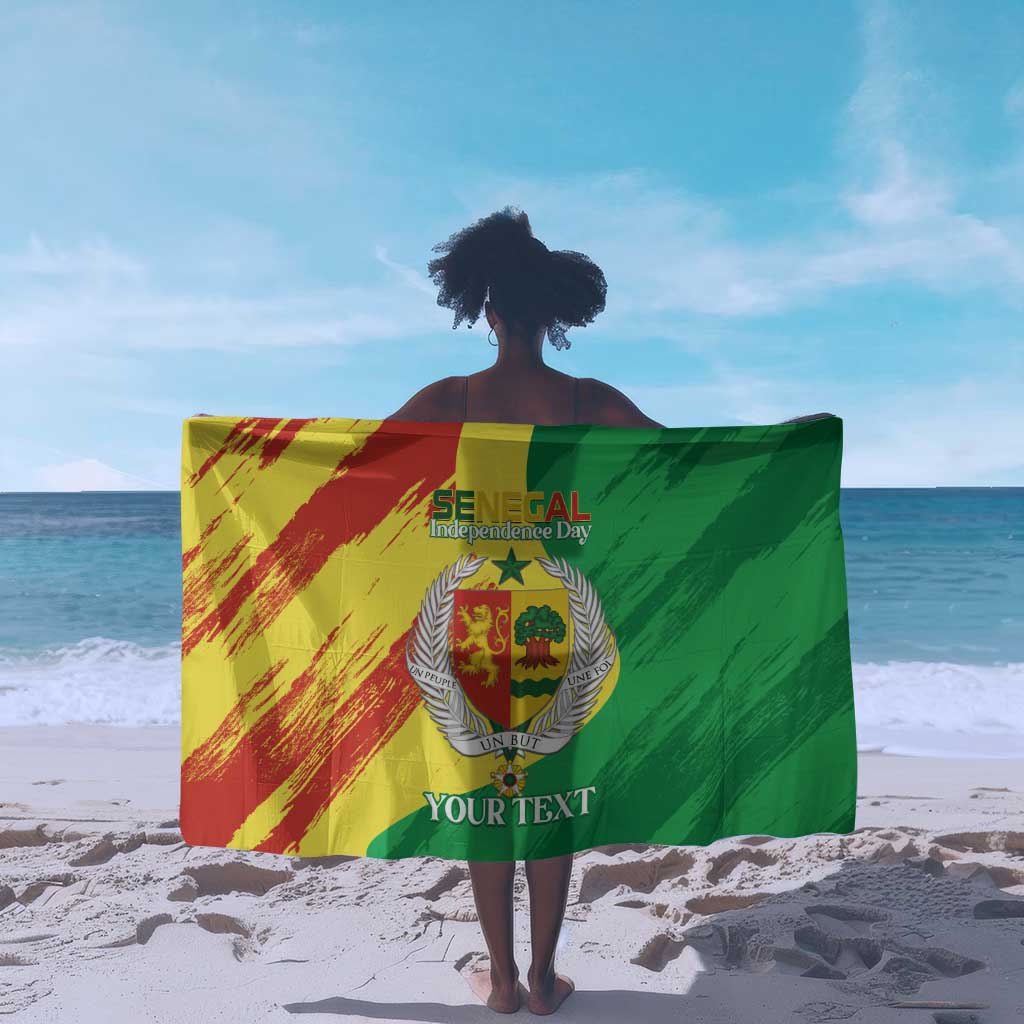 Afro Senegal Independence Day Sarong Coat Of Arms Grunge Style