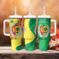 Afro Senegal Independence Day Tumbler With Handle Coat Of Arms Grunge Style