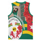 Republique Togolaise Monument de l'Independance Basketball Jersey African Pinkish Rose Coat Of Arms LT14