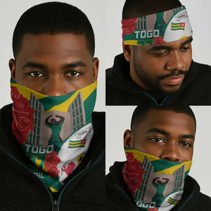 Republique Togolaise Monument de l'Independance Neck Gaiter African Pinkish Rose Coat Of Arms LT14
