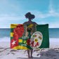 Republique Togolaise Monument de l'Independance Sarong African Pinkish Rose Coat Of Arms
