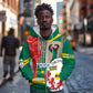 Republique Togolaise Monument de l'Independance Zip Hoodie African Pinkish Rose Coat Of Arms