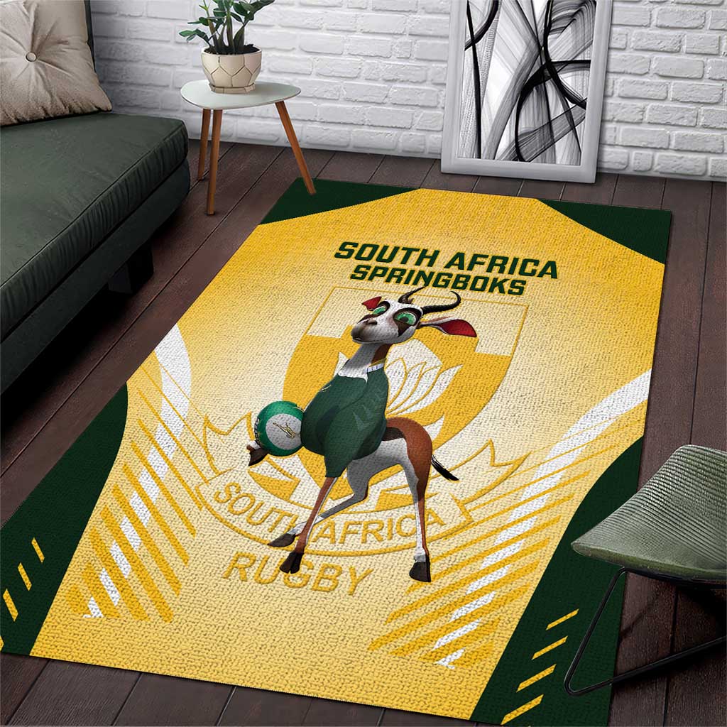 South Africa Rugby Area Rug Cute Springboks Mascot