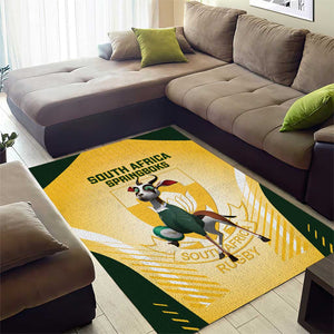 South Africa Rugby Area Rug Cute Springboks Mascot