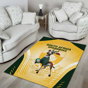 South Africa Rugby Area Rug Cute Springboks Mascot