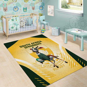 South Africa Rugby Area Rug Cute Springboks Mascot