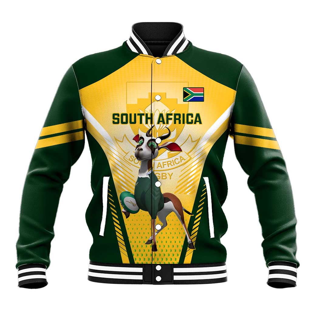 South Africa Rugby Baseball Jacket Cute Springboks Mascot LT14