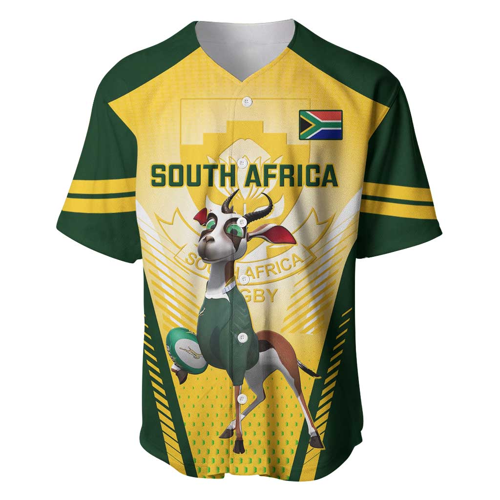 South Africa Rugby Baseball Jersey Cute Springboks Mascot