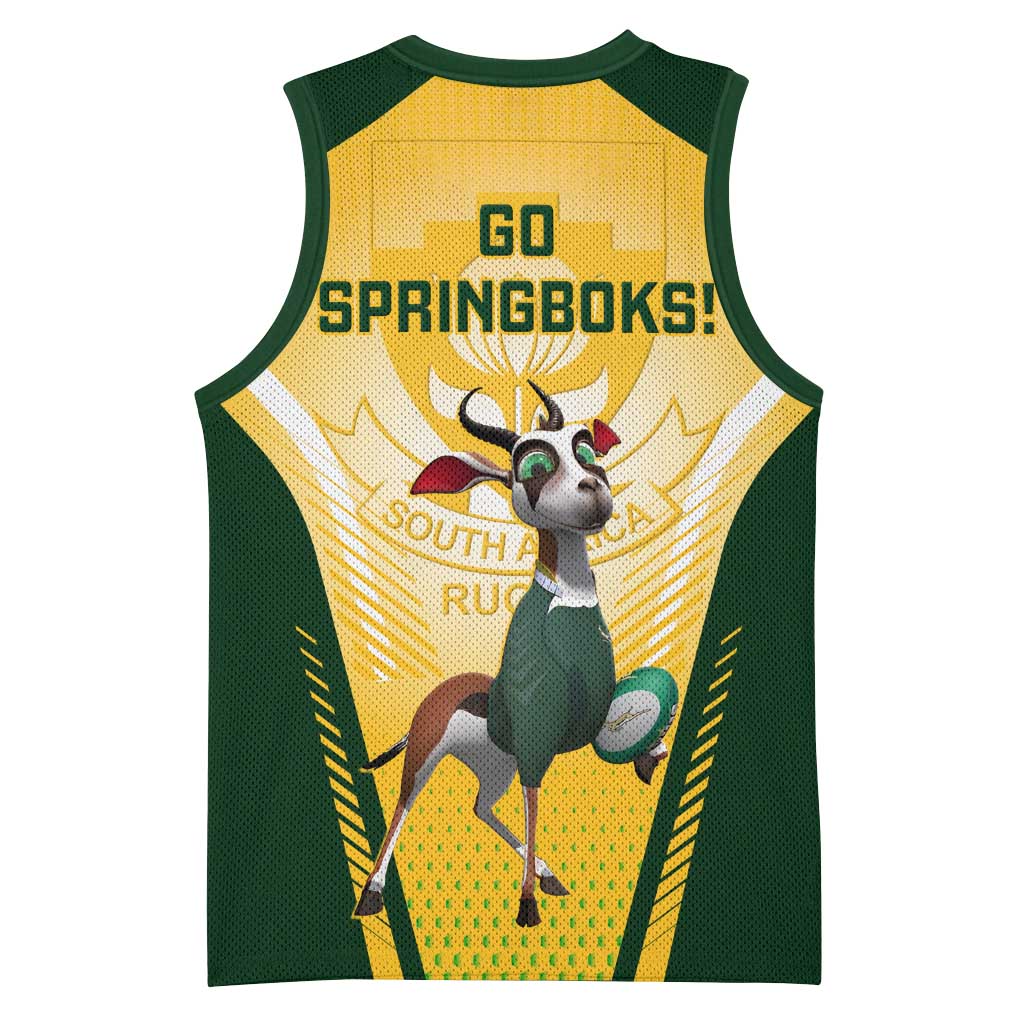 South Africa Rugby Basketball Jersey Cute Springboks Mascot LT14