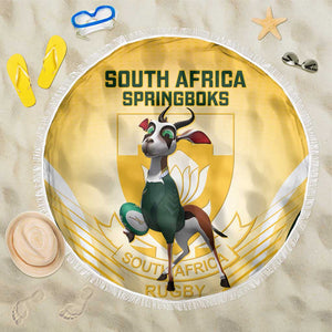 South Africa Rugby Beach Blanket Cute Springboks Mascot