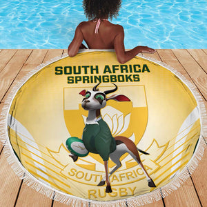 South Africa Rugby Beach Blanket Cute Springboks Mascot