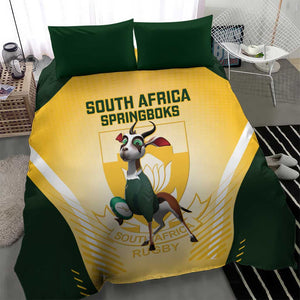 South Africa Rugby Bedding Set Cute Springboks Mascot