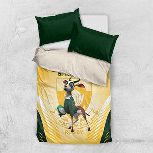 South Africa Rugby Bedding Set Cute Springboks Mascot