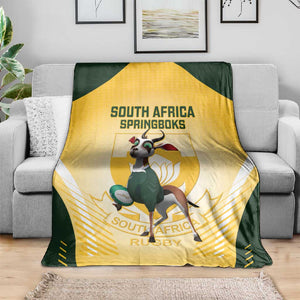 South Africa Rugby Blanket Cute Springboks Mascot