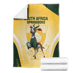 South Africa Rugby Blanket Cute Springboks Mascot