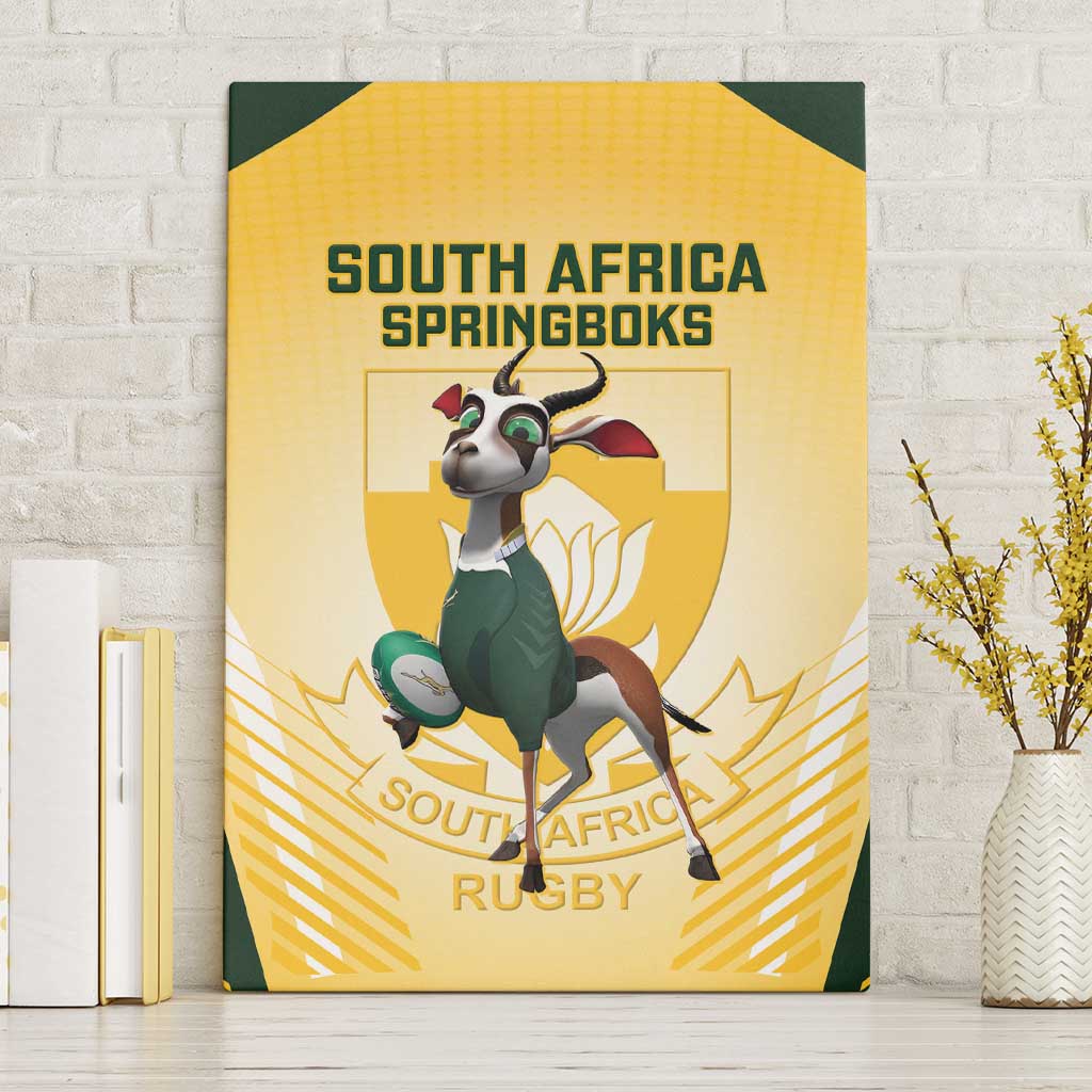 South Africa Rugby Canvas Wall Art Cute Springboks Mascot