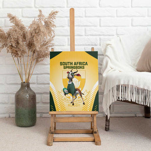 South Africa Rugby Canvas Wall Art Cute Springboks Mascot