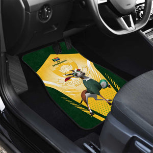 South Africa Rugby Car Mats Cute Springboks Mascot