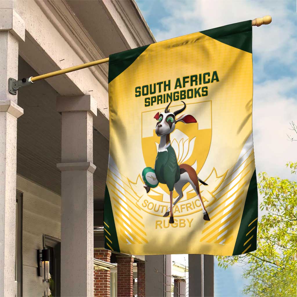 South Africa Rugby Garden Flag Cute Springboks Mascot