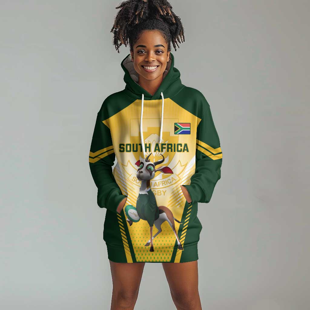 South Africa Rugby Hoodie Dress Cute Springboks Mascot