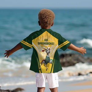 South Africa Rugby Kid Hawaiian Shirt Cute Springboks Mascot